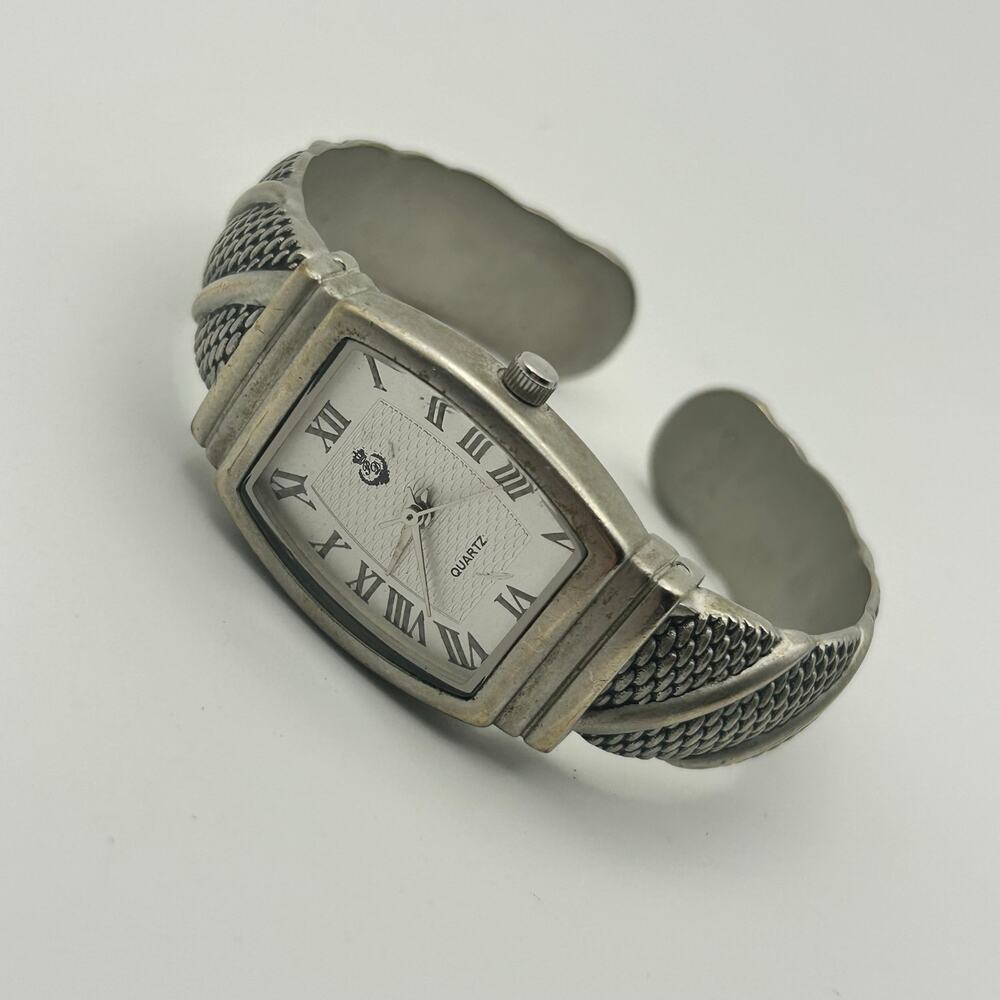 Premier Designs Silver-tone Stainless Steel Women’s Cuff Watch Working